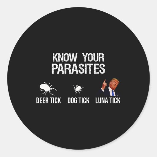 Sticker Rond Vos Parasites - Deer Tick (Devant)