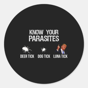 Sticker Rond Vos Parasites - Deer Tick