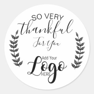 Sticker Rond Vos références Petites entreprises Classic Round