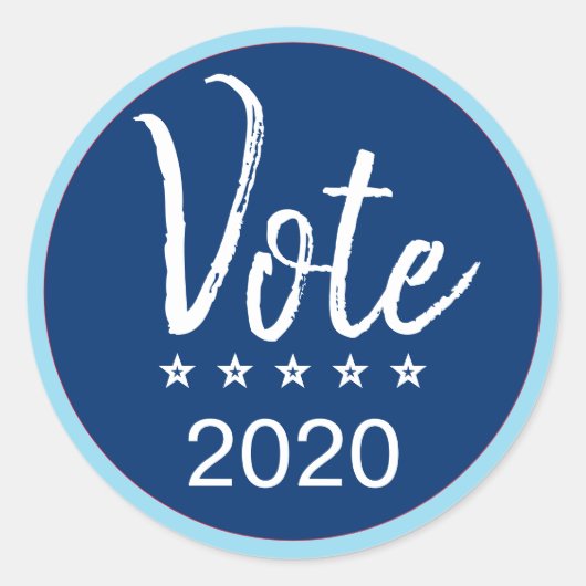 Sticker Rond Vote 2020 Élection Cinq Étoiles (Devant)