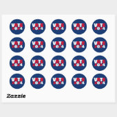 Sticker Rond Vote 2024 élection rouge blanc et bleu (Feuille)