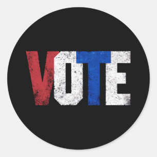 Sticker Rond Vote 2024 USA Election Voting Right Vintage