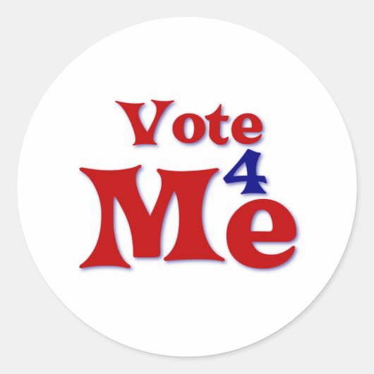 Sticker Rond Vote 4 Me (Devant)