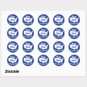 Sticker Rond Vote Bleu Peu Importe Qui (Feuille)