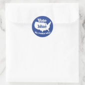 Sticker Rond Vote Bleu Peu Importe Qui (Sac)