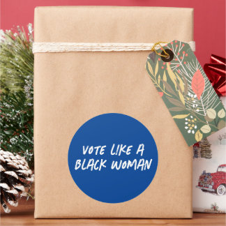 Sticker Rond Vote Blue 2024 Comme Une Femme Noire