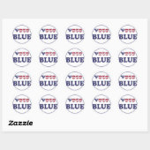 Sticker Rond Vote Blue - American Flag Typographie (Feuille)