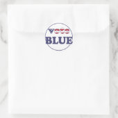 Sticker Rond Vote Blue - American Flag Typographie (Sac)