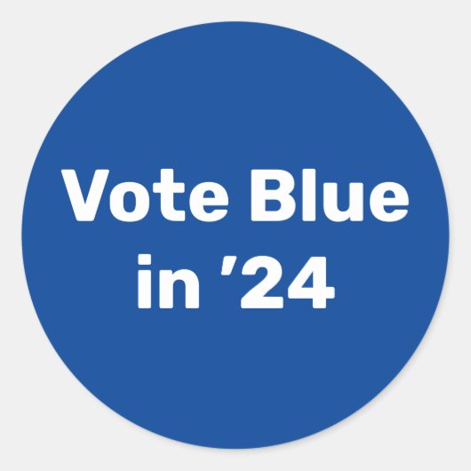 Sticker Rond Vote Blue en 2024 (Devant)