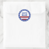 Sticker Rond Vote Blue Stars Stripes Blue Wave Election (Sac)