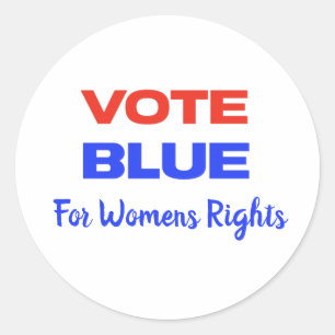 Sticker Rond Vote Blue Voter USA Démocratique Rouge Bleu