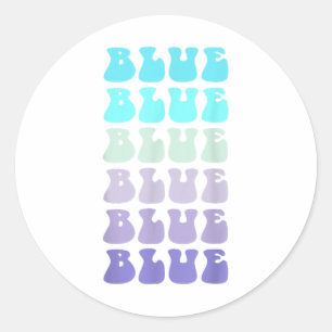 Sticker Rond Vote Blue Wave Team War Jeu Super Go Summer Camp