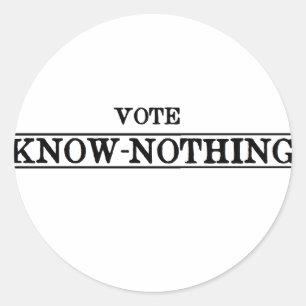 Sticker Rond Vote Connaître-Rien