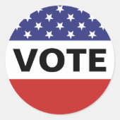 Sticker Rond Vote du drapeau américain (Devant)
