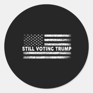 Sticker Rond Vote du drapeau américain patriotique Trump 2024