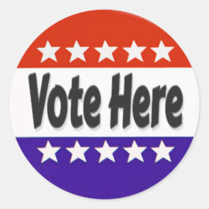 Sticker Rond Vote ici