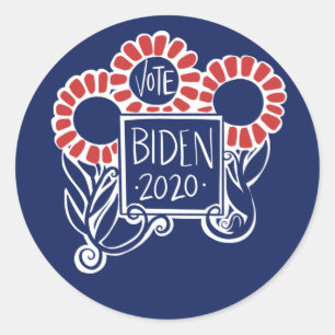 Sticker Rond Vote Joe Biden Élection 2020 Vote Biden