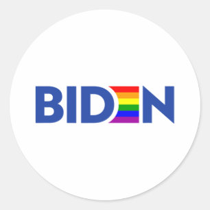 Sticker Rond Vote Joe Biden Président Lgbt Lgbtq Gay Lesbian Pr
