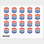 Sticker Rond Vote Joy 2024 Harris Walz (Feuille)