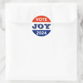 Sticker Rond Vote Joy 2024 Harris Walz (Sac)