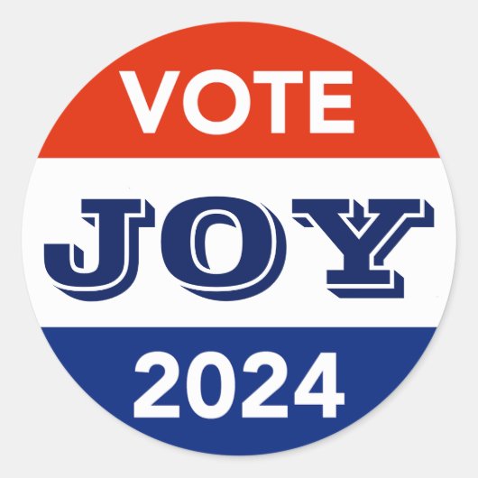 Sticker Rond Vote Joy 2024 Harris Walz (Devant)