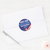 Sticker Rond Vote Kamala Harris Pour Le Président 2024 (Enveloppe)
