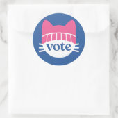 Sticker Rond Vote Kitty Blue (Sac)