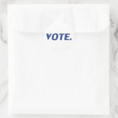 Sticker Rond "vote" lettres bleues, arrière - plan blanc (Sac)