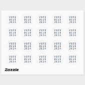 Sticker Rond Vote minimaliste Blue Kamala Harris 2024 (Feuille)