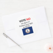 Sticker Rond Vote NO on VA Redistricting (Enveloppe)