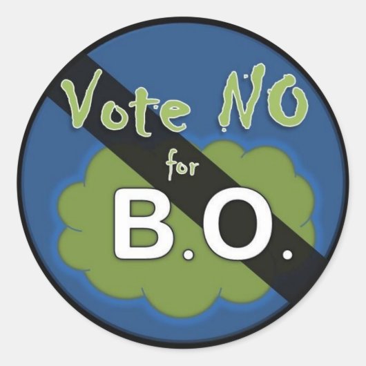 Sticker Rond Vote no pour B.O. (Devant)