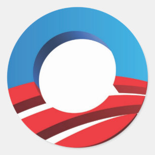 Sticker Rond Vote Obama "O"