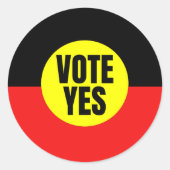 Sticker Rond Vote Oui À La Voix Au Parlement (Devant)