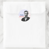 Sticker Rond Vote pour Abraham Lincoln (Sac)