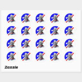 Sticker Rond Vote pour George Washington (Feuille)