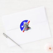 Sticker Rond Vote pour George Washington (Enveloppe)