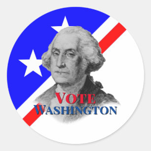 Sticker Rond Vote pour George Washington