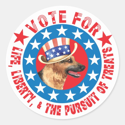 Sticker Rond Vote pour GSD (Devant)