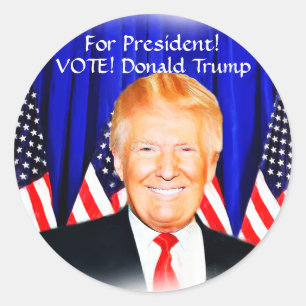 Sticker Rond Vote_ pour le président Donald Trump_