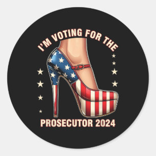 Sticker Rond Vote Pour Le Procureur 2024 Kamala Harris High
