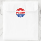 Sticker Rond Vote pour les élections de Pedro 2020 (Sac)