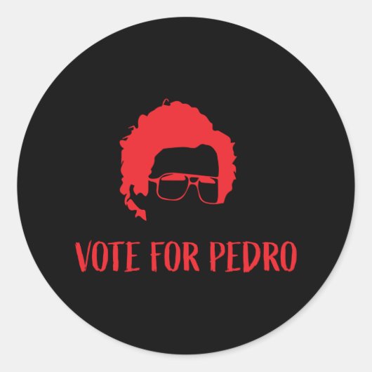 Sticker Rond Vote Pour Pedro - Napoleon Dynamite (Devant)
