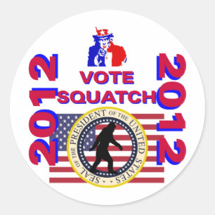 Sticker Rond Vote pour Squatch 2010