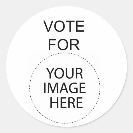 Sticker Rond Vote Pour (Votre Image Ici) (Devant)