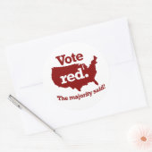 Sticker Rond Vote Red (Enveloppe)