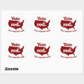 Sticker Rond Vote Red (Feuille)