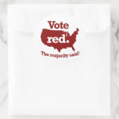 Sticker Rond Vote Red (Sac)
