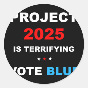 Sticker Rond Vote Save Democracy Stop Project 2025 1