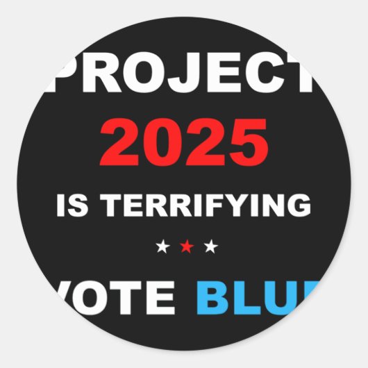 Sticker Rond Vote Save Democracy Stop Project 2025 1 (Devant)