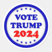 Sticker Rond Vote Trump 2024 Parti républicain (Devant)